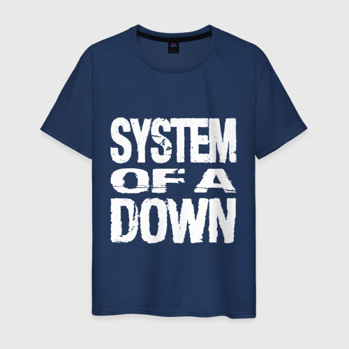 Мужская футболка из хлопка с принтом SoD - System of a Down, вид спереди №1