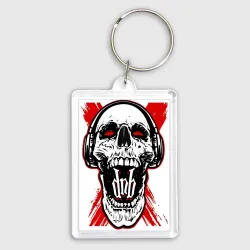 Брелок прямоугольный 35*50 DnB skull