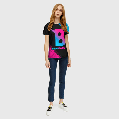 Женская футболка 3D Beastars - neon gradient, цвет 3D печать - фото 5