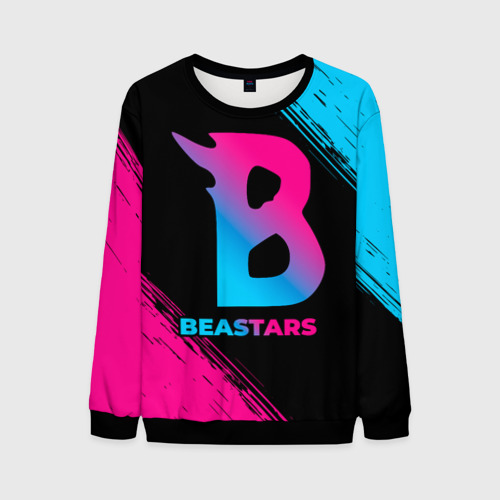 Мужской свитшот 3D Beastars - neon gradient, цвет черный
