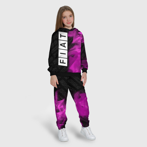 Детский костюм с толстовкой 3D Fiat pro racing: по-вертикали, цвет черный - фото 5