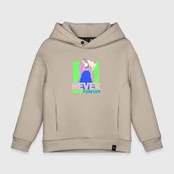 Детское худи Oversize хлопок Девушка в наушниках never forever