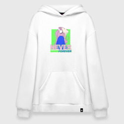 Худи SuperOversize хлопок Девушка в наушниках never forever