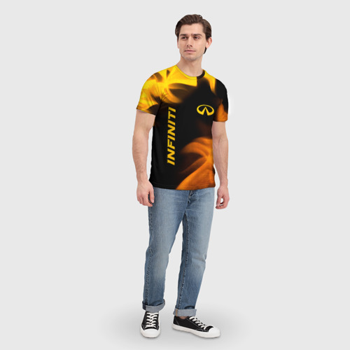 Мужская футболка 3D Infiniti - gold gradient: надпись, символ, цвет 3D печать - фото 5