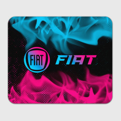 Прямоугольный коврик для мышки Fiat - neon gradient: надпись и символ