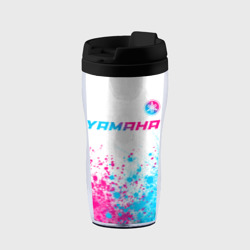 Термокружка-непроливайка Yamaha neon gradient style: символ сверху