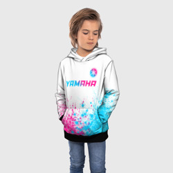 Детская толстовка 3D Yamaha neon gradient style: символ сверху - фото 2