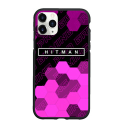 Чехол для iPhone 11 Pro Max матовый Hitman pro gaming: символ сверху