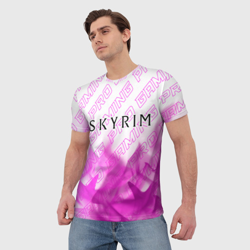 Мужская футболка 3D Skyrim pro gaming: символ сверху, цвет 3D печать - фото 3