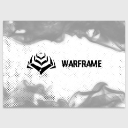 Поздравительная открытка Warframe glitch на светлом фоне: надпись и символ