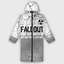 Мужской дождевик 3D Fallout glitch на светлом фоне: символ сверху