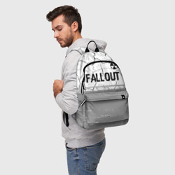 Рюкзак 3D Fallout glitch на светлом фоне: символ сверху - фото 2