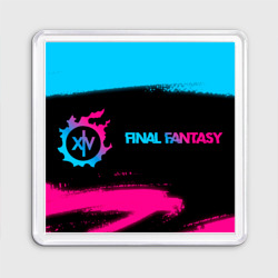 Магнит 55*55 Final Fantasy - neon gradient: надпись и символ