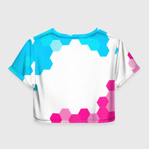 Женская футболка Crop-top 3D Tomb Raider neon gradient style, цвет 3D печать - фото 2