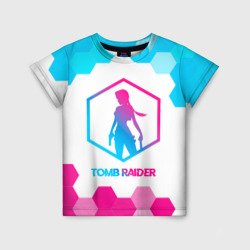 Tomb Raider neon gradient style – Футболка с принтом купить со скидкой в -33%