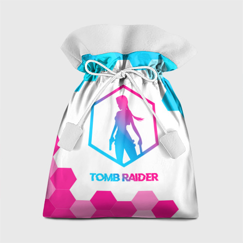 Подарочный 3D мешок Tomb Raider neon gradient style