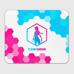 Прямоугольный коврик для мышки Tomb Raider neon gradient style