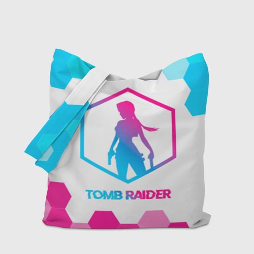 Шоппер 3D Tomb Raider neon gradient style - фото 4