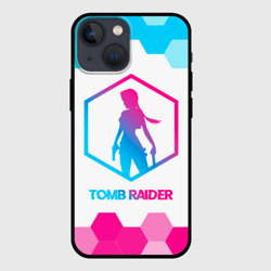 Чехол для iPhone 13 mini Tomb Raider neon gradient style