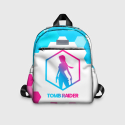 Детский рюкзак 3D Tomb Raider neon gradient style