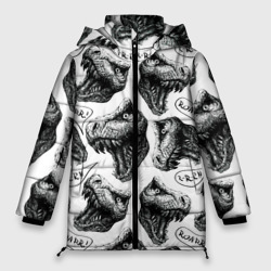 Женская зимняя куртка Oversize Тиранозавр Рекс