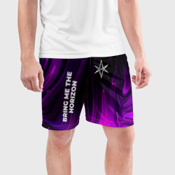 Мужские шорты спортивные Bring Me the Horizon violet plasma - фото 2