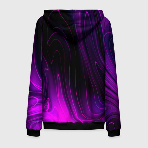 Мужская толстовка 3D на молнии с принтом Radiohead violet plasma, вид сзади #1
