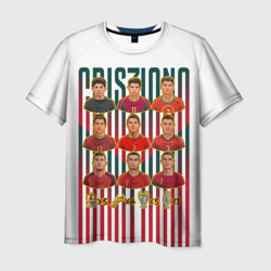 Мужская футболка 3D Эволюция Криштиану Роналду сборная Португалии 7
