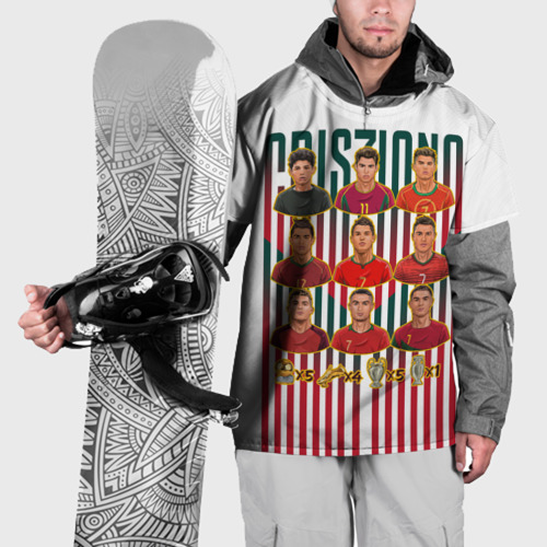 Накидка на куртку 3D Эволюция Криштиану Роналду сборная Португалии 7, цвет 3D печать