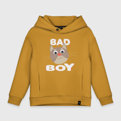 Детское худи Oversize хлопок Bad boy надпись плохой мальчик