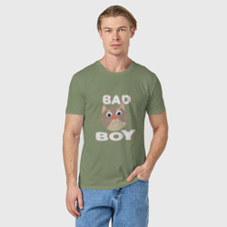 Мужская футболка хлопок Bad boy надпись плохой мальчик - фото 2