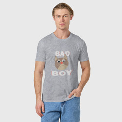 Мужская футболка хлопок Bad boy надпись плохой мальчик - фото 2