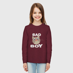 Детский лонгслив хлопок Bad boy надпись плохой мальчик - фото 2