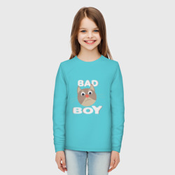 Детский лонгслив хлопок Bad boy надпись плохой мальчик - фото 2