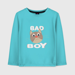 Детский лонгслив хлопок Bad boy надпись плохой мальчик
