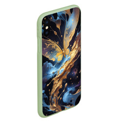 Чехол для iPhone XS Max матовый Бабочка краски узор - фото 2