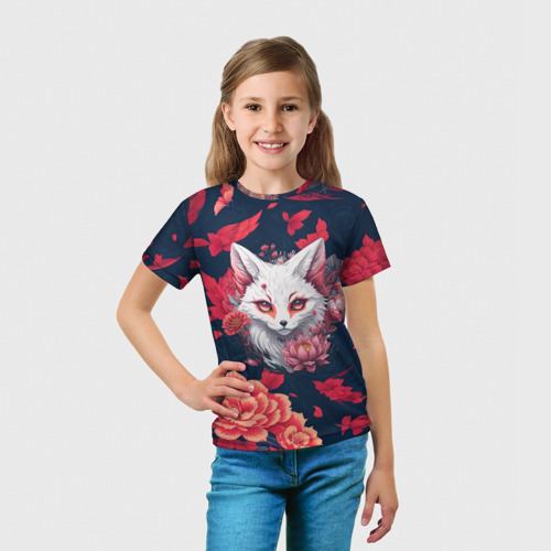 Детская футболка 3D с принтом Братец лис, вид сбоку #3