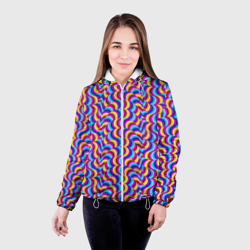Женская куртка 3D Красочный фон с ползучими змеями - фото 2
