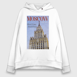 Женское худи Oversize хлопок Москва на обложке журнала ретро