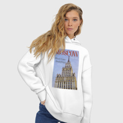 Женское худи Oversize хлопок Москва на обложке журнала ретро - фото 2