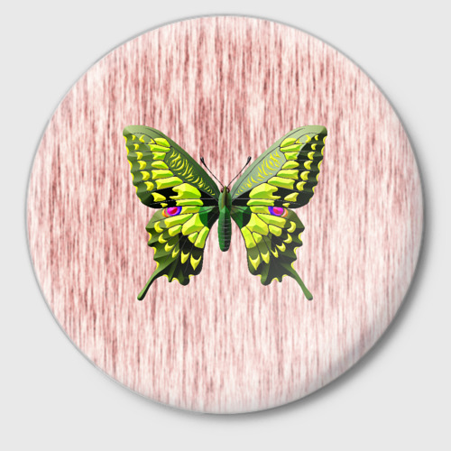 Значок Бабочка махаон на абстрактном фоне