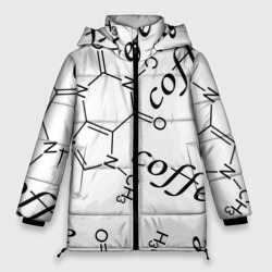 Женская зимняя куртка Oversize Структурная формула кофе