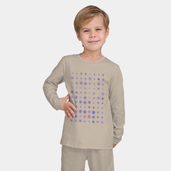 Детская пижама с лонгсливом хлопок Сиреневый звездопад - фото 2