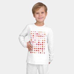 Детская пижама с лонгсливом хлопок Красный звездопад - фото 2