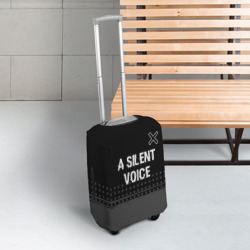 Чехол для чемодана 3D A Silent Voice glitch на темном фоне: символ сверху - фото 2