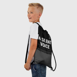 Рюкзак-мешок 3D A Silent Voice glitch на темном фоне: символ сверху - фото 2