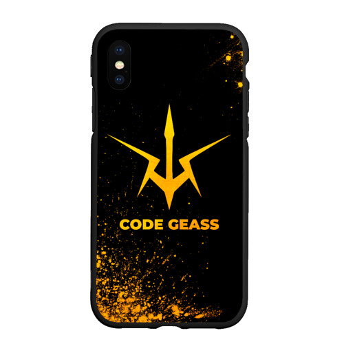 Чехол для iPhone XS Max матовый Code Geass - gold gradient