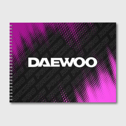 Альбом для рисования Daewoo pro racing: надпись и символ