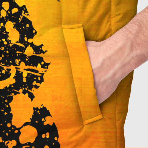 Мужской жилет утепленный 3D с принтом Changan - gold gradient: по-вертикали, фото #4