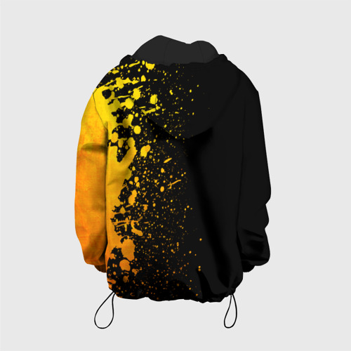 Детская куртка 3D с принтом Changan - gold gradient: по-вертикали, вид сзади #1